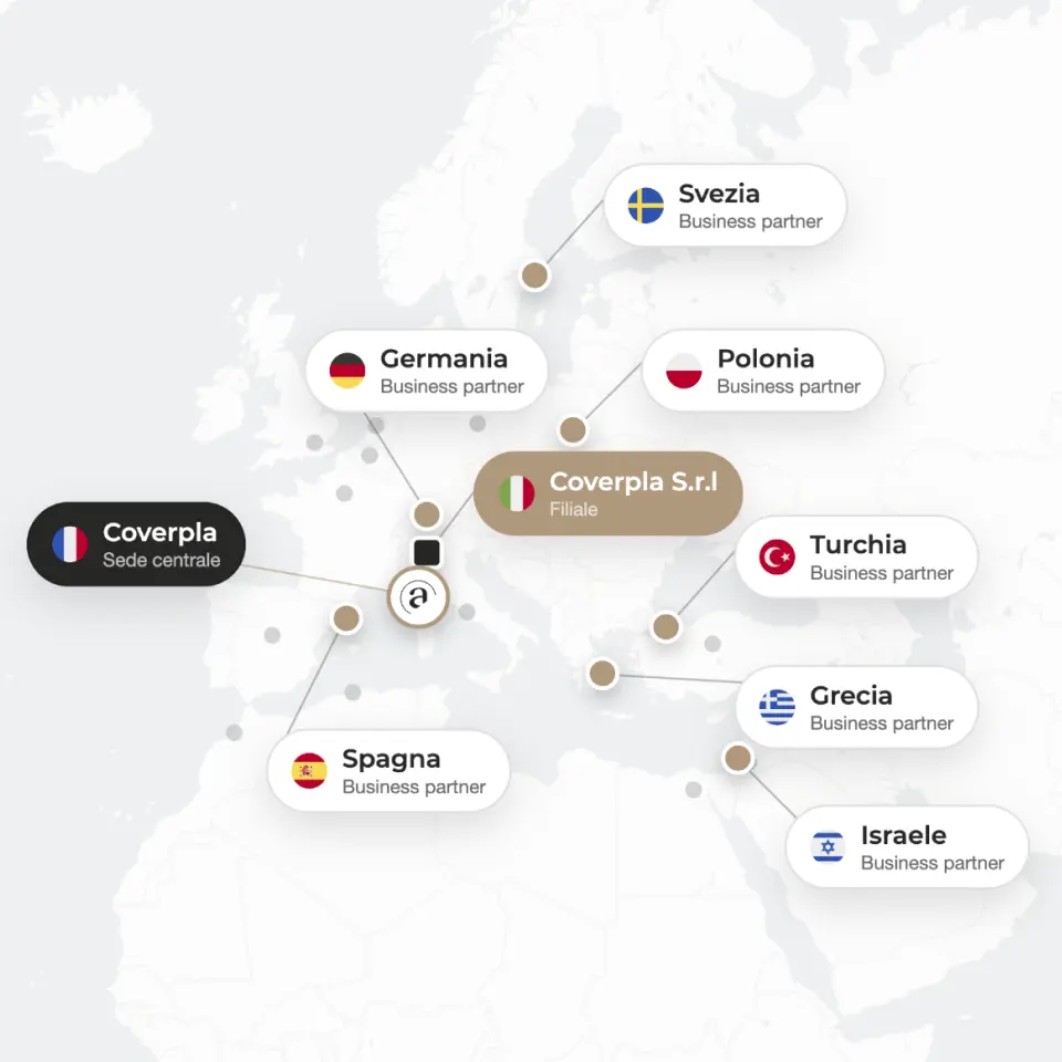 Mappa della presenza internazionale Coverpla